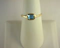 Luxury By Leonardo Blue Topaz Bezel Ring .60cts 14K Yellow Gold