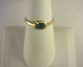Luxury By Leonardo Emerald Bezel Ring .60ctw 14K Yellow Gold