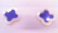 Luxury By Leonardo Blue Lapis Earrings 14K Yellow Gold