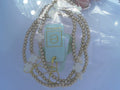 Gold 3mm Cross - Off White Bracelet