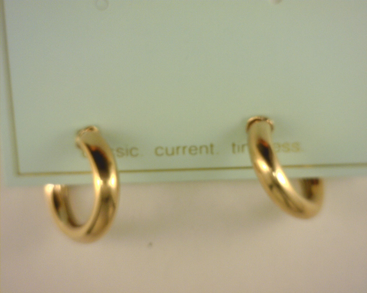 Enewton Round Gold 1" Post Hoop Earrings 4mm