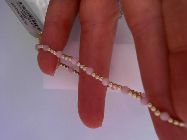 GOLD SINCERITY 3MM PINK OPAL