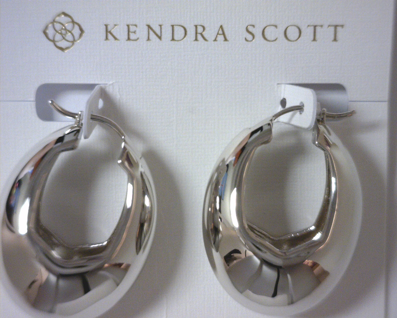 Kendra Scott Laina Hoop Earrings Rhodium Metal