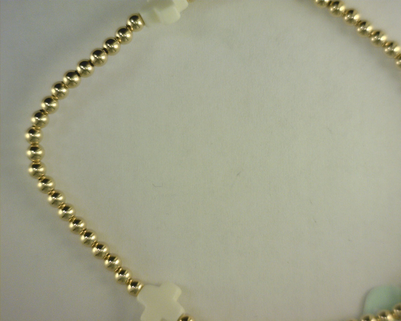 GOLD 3MM OFF WHITE CROSS EXTENDS