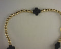 GOLD 3MM CROSS NAVY