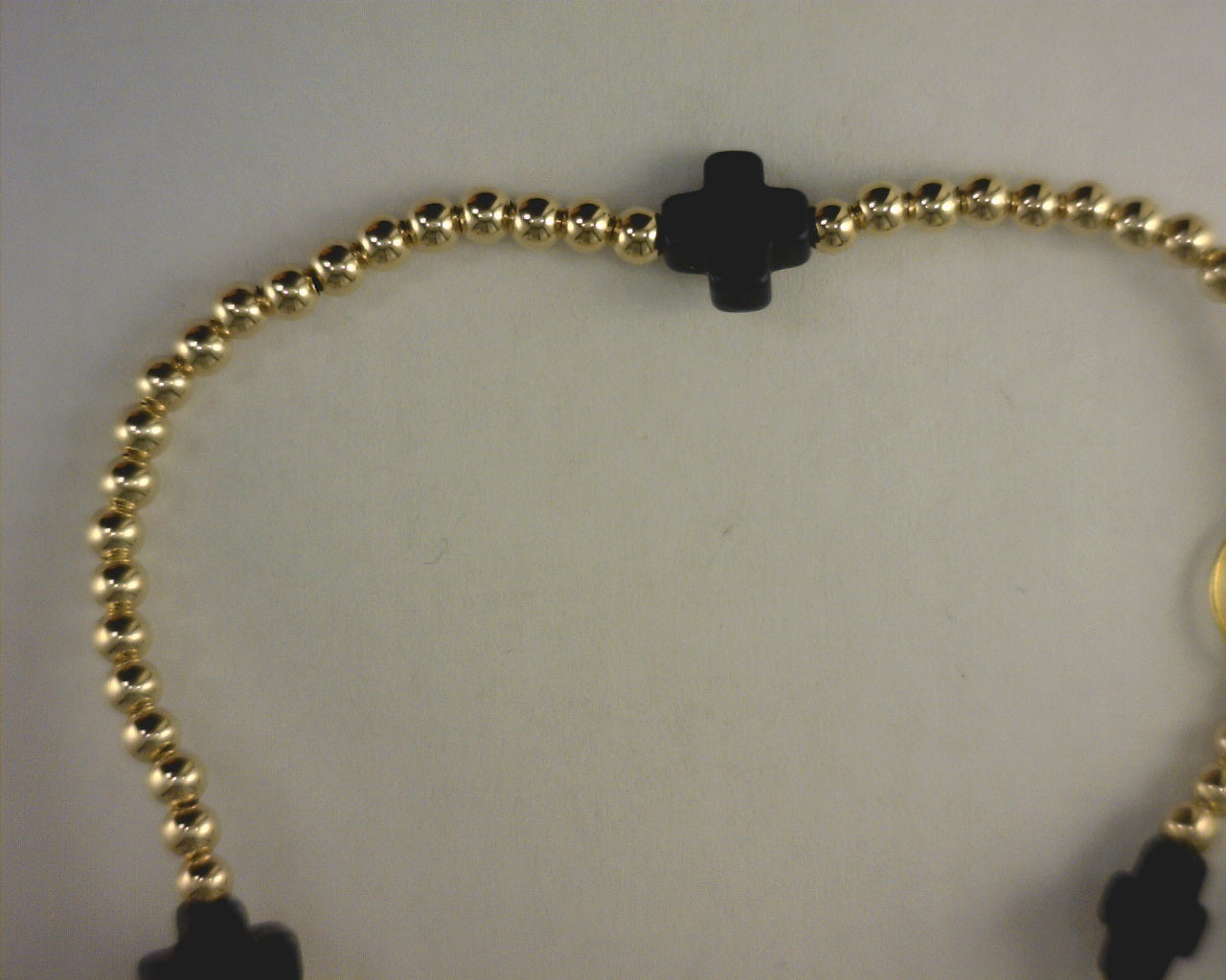 GOLD 3MM CROSS NAVY