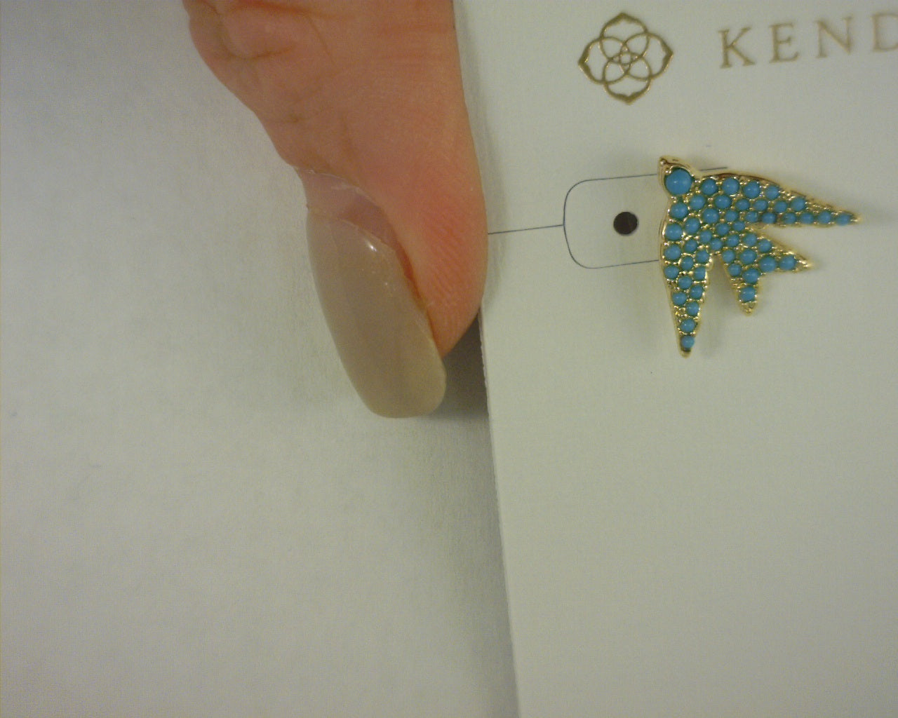 MELODY BIRD EARRINGS IN TEAL CRYSTAL