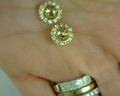 14 KARAT YELLOW GOLD  .48 TCW DIAMOND EARRING JACKETS