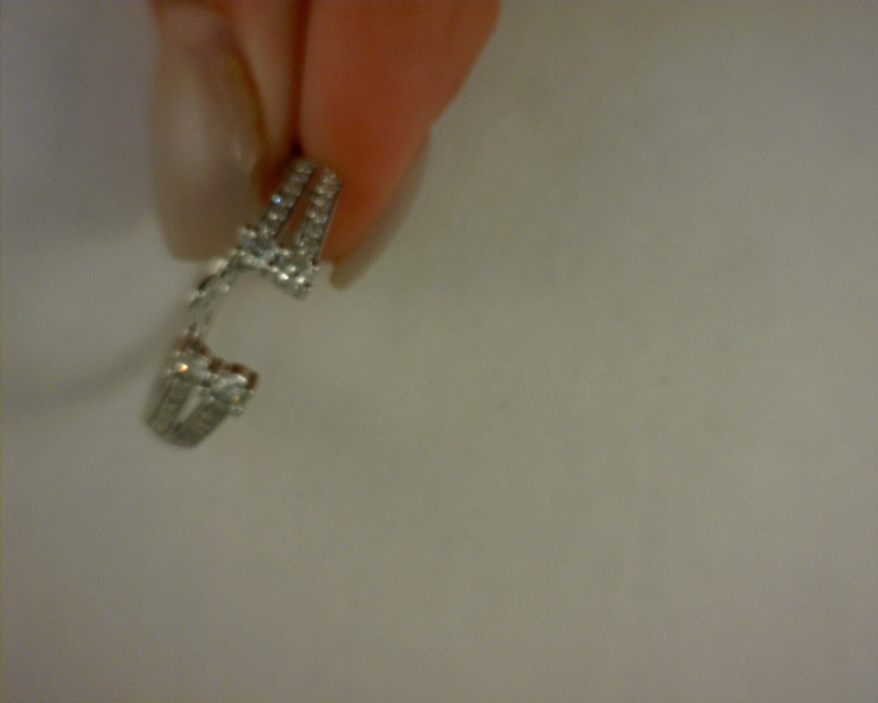 14 KARAT WHITE GOLD .42TCW RING GUARD 2.7G