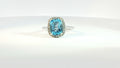 2.43 ct blue topaz ring with diamonds