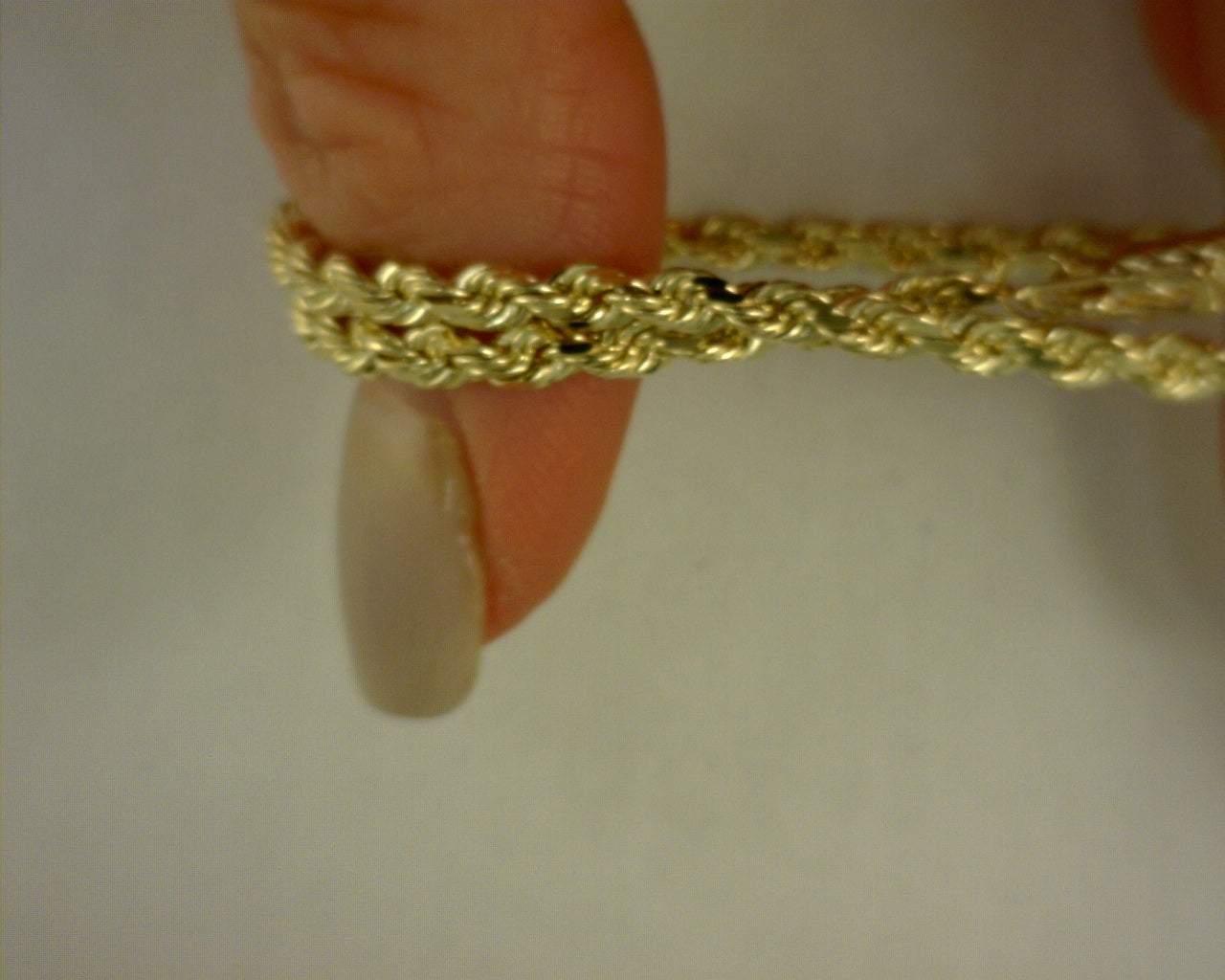 14 karat yellow gold rope chain 13.4g