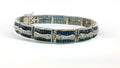 18 karat white gold diamond and saphire bracelet