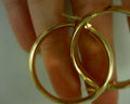 14 karat gold hollow hoops