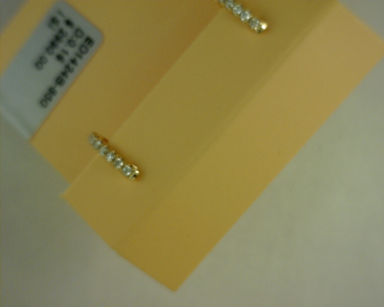 14 KARAT YELLOW GOLD DIAMOND HUGGIE HOOPS 0.16 CT