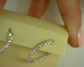 14 KT WHITE GOLD 0.97 TCW DIAMOND OVAL HOOPS