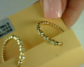 14 KT YELLOW GOLD 0.31 TCW DIAMOND OVAL SHAPE HOOPS
