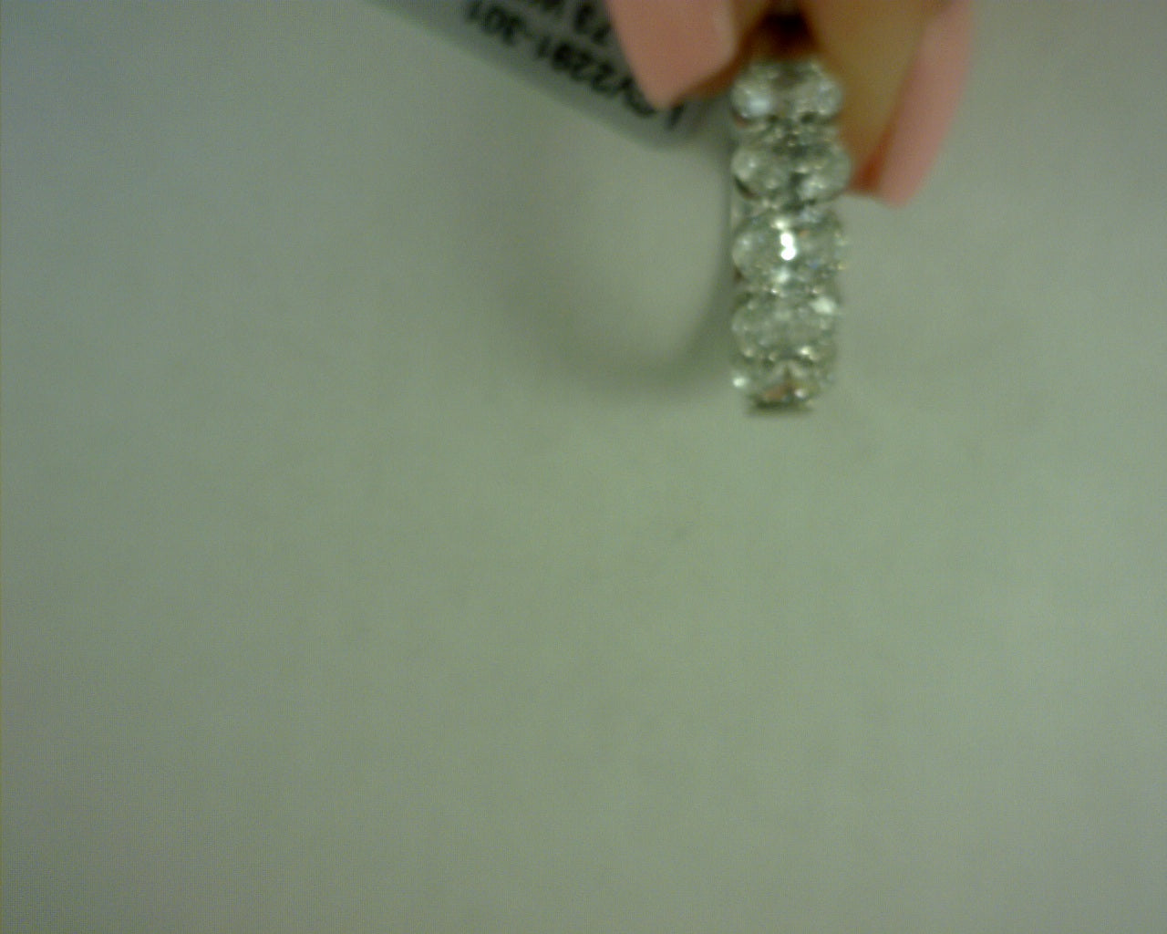 14 kt white gold 5 stone oval ring 1.73 tcw