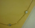 14 kt two toned diamond by the yard necklace 0.31 tcw