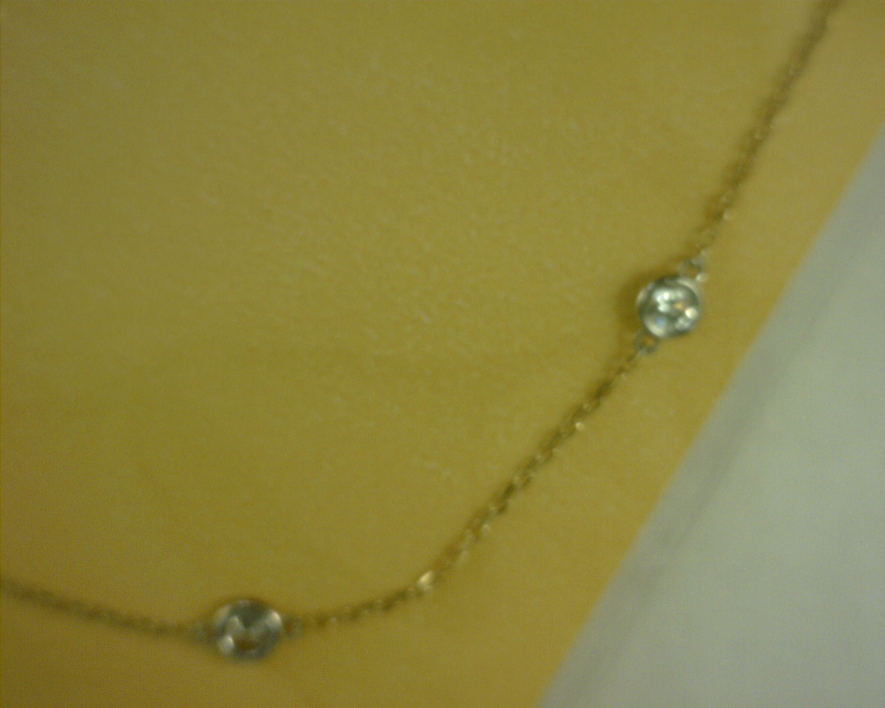 14 kt two toned diamond by the yard necklace 0.31 tcw