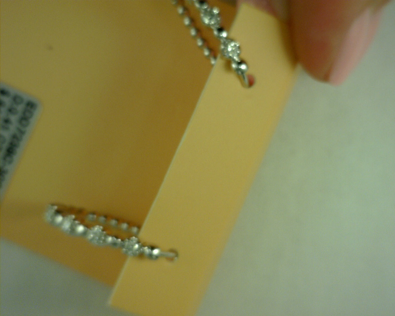 14 kt white gold 0.41 tcw diamond hoops