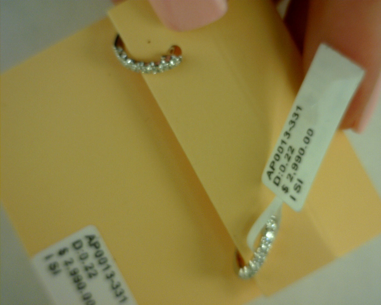 14 kt white gold 0.22 tcw diamond huggies