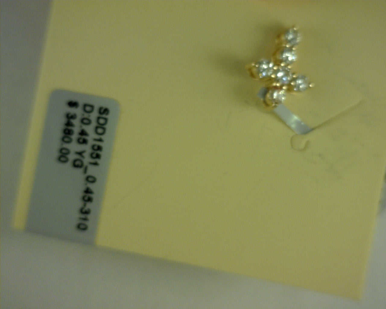 14 kt yellow gold 0.45 tcw diamond cross With Chain