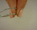 14 KARAT WHITE GOLD 30MM DIAMOND HOOPS  #S1673221