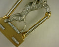 18 karat gold 39.1g and .59 carats of diamond panther buckle