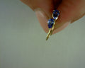 TANZANITE PEAR 10 KARAT YELLOW GOLD .80