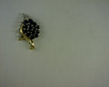 14 KARAT YELLOW GOLD DIAMOND AND BLUE SAPHIRE 1.54 CT BLUE .17 TDW