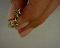 14 KARAT YELLOW GOLD LAUREL BRANCH STUD EARRINGS