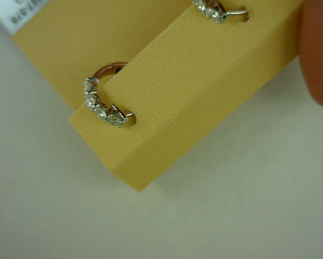 .71 TDW 14 KARAT WHITE GOLD DIAMOND HUGGIES