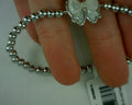 SILVER HAILEY BOW STRETCH BRACELET WHITE