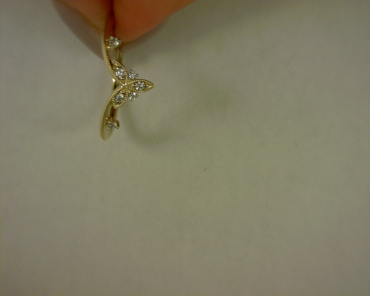 14 KT YELLOW GOLD CHEVRON DIAMOND RING #S2163720
