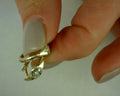 14KT YELLOW GOLD DIAMOND HUGGIES