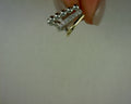 #S2147647 STERLING SILVER AND 14KT YELLOW GOLD BUJUKAN AND WHITE SAPPHIRE ROW J HOOP