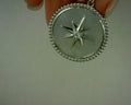 STERLING SILVER BUJUKAN AND WHITE SAPHIRE MOTHER OF PEARL MEDALLION
