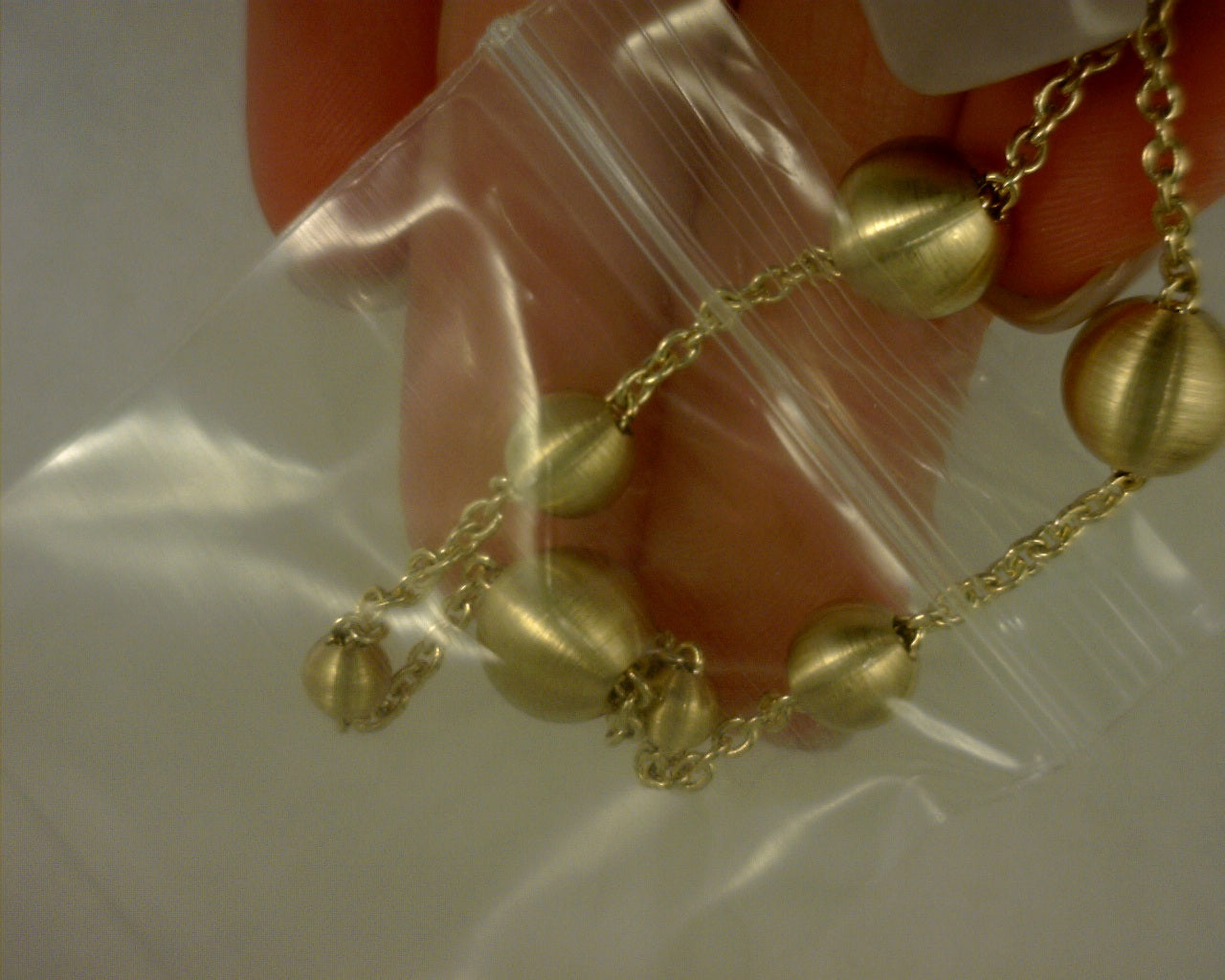 14KT YELLOW PLAIN GOLD BUJUKAN BALL STATION BRACELET #S2023741