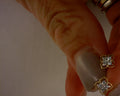 14 KT YELLOW GOLD CLOVER DIAMOND STUD EARRING #S2154077