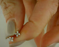 #S2111386 14KT WHITED GOLD DIAMOOND STUD EARRING FLOWER