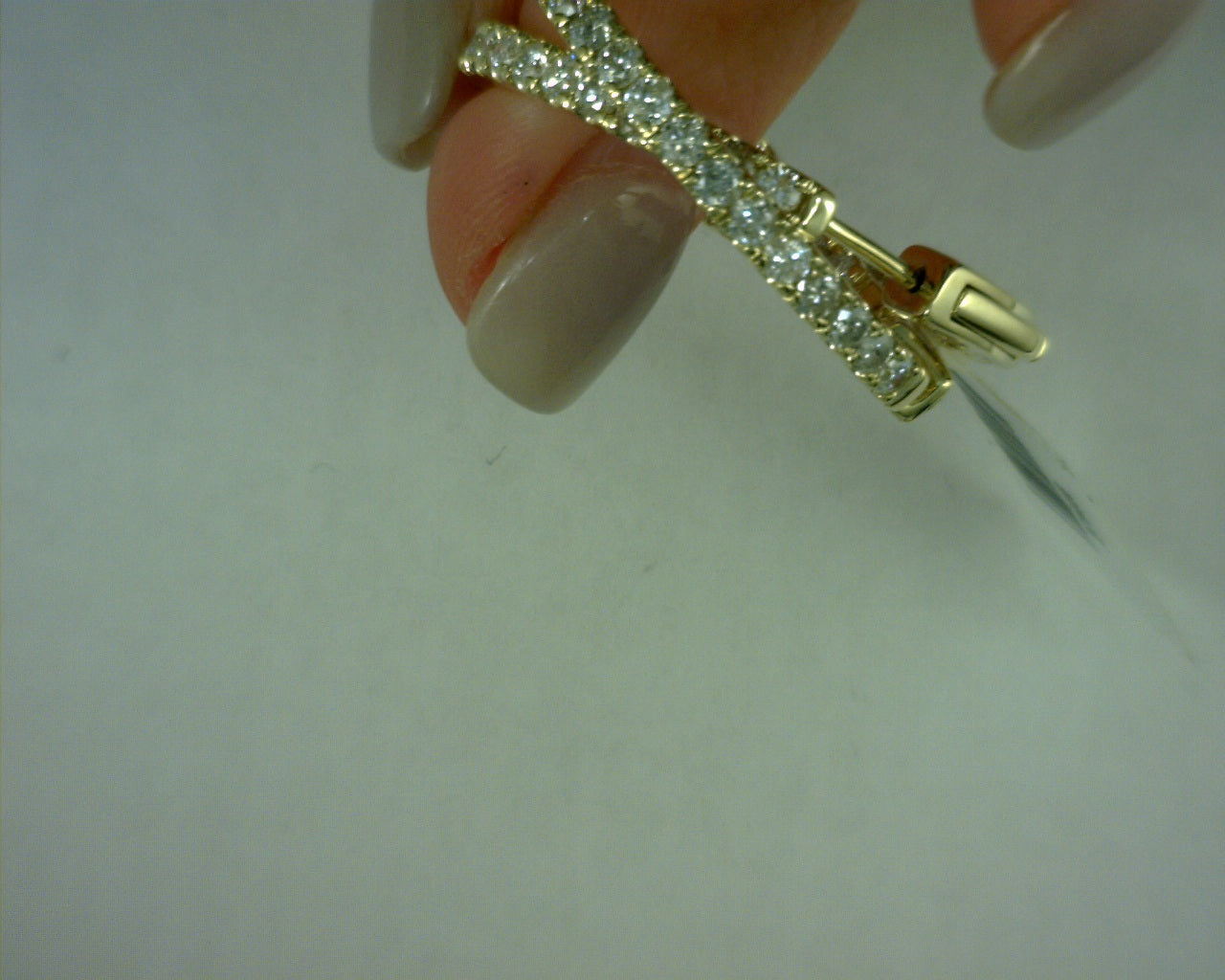10kt yellow gold diamond hoops 2.00tcw