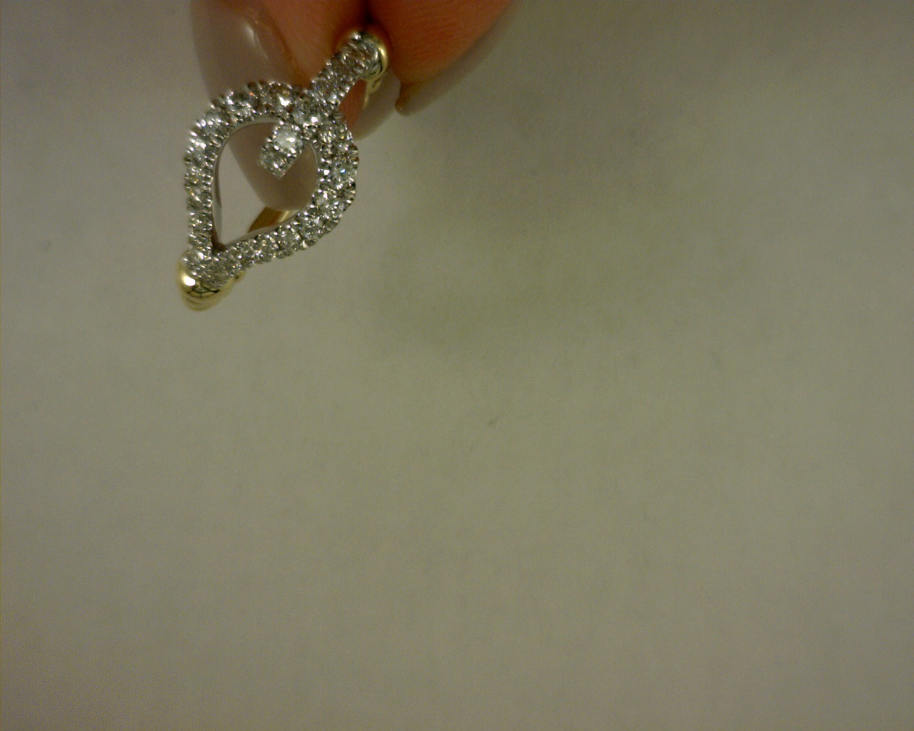 #S2166654 14 KT YELLOW AND WHITE GOLD BUJUKAN DIAMOND HORSESHOE LNK RING