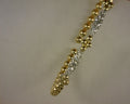 14K WHITE AND YELLOW GOLD BUJUKAN CLOVER AND DIAMOND MARQUISE SPLIT BANGLE #S2166296