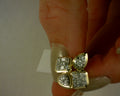 14K WHITE AND YELLOW GOLD DIAMOND STUD EARRINGS #S 2166629