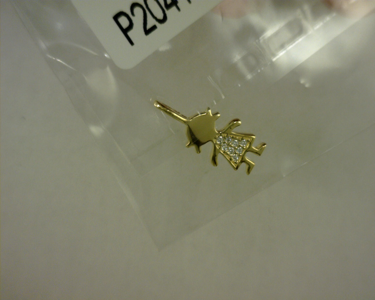 GOLD PLATE GIRL CHARM