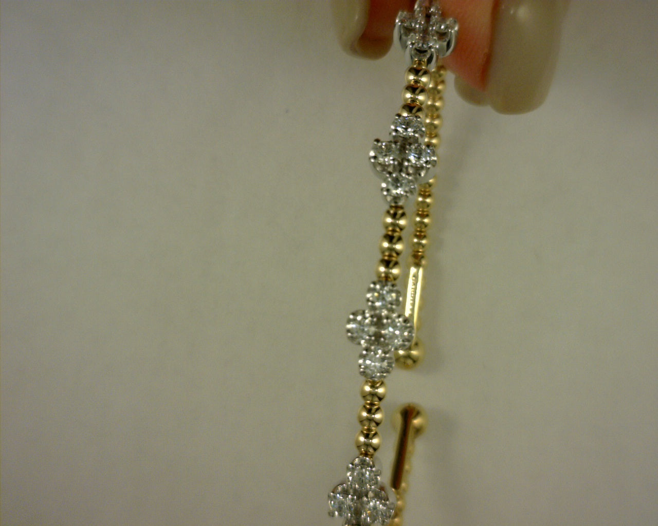 14K WHITE YELLOW GOLD BUJUKAN DIAMOND BANGLE #S2186080