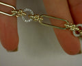 14K YELLOW GOLD BUJUKAN AND DIAMOND LINK CHAIN TENNIS BRACELET #S2166634