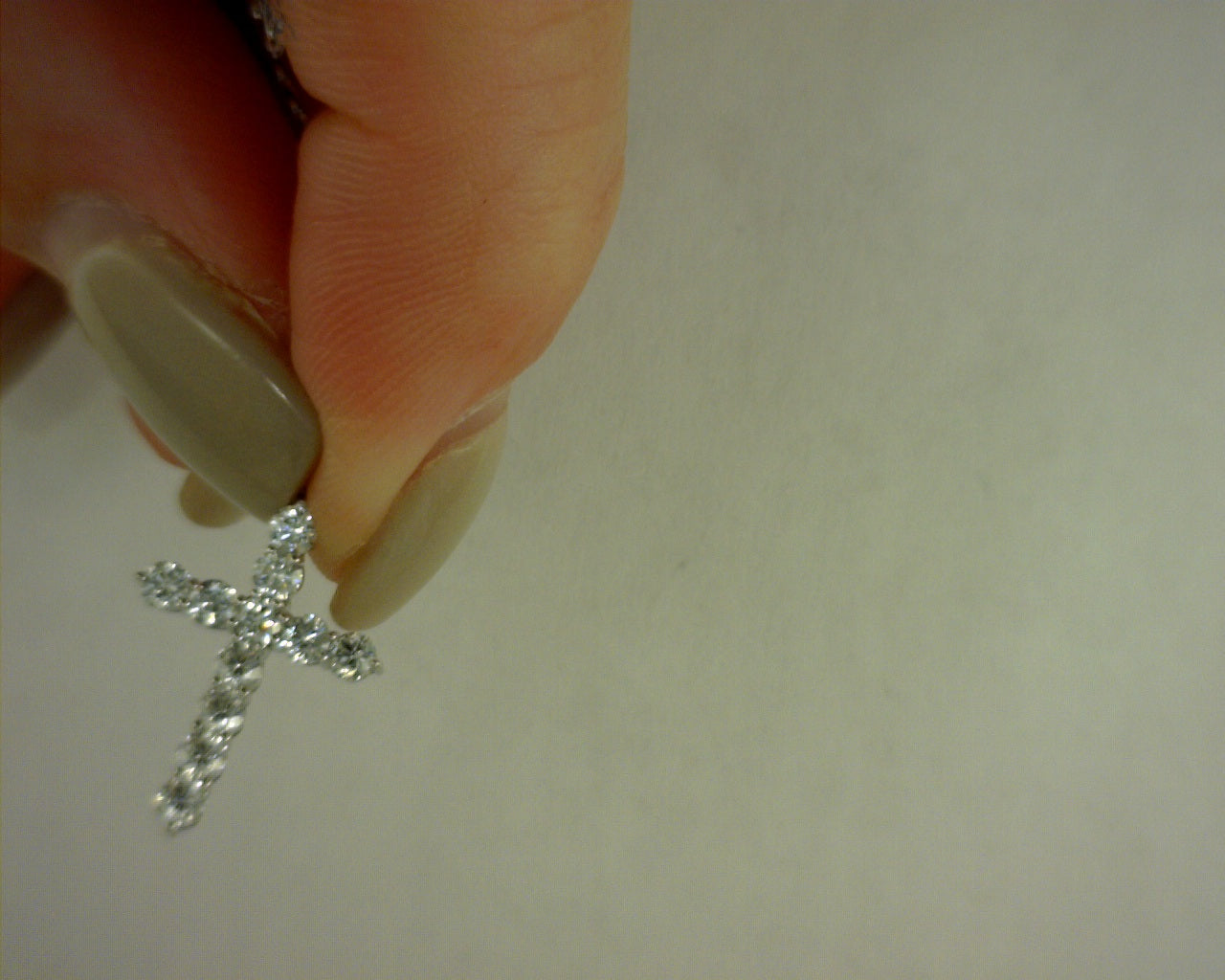 0.48tcw diamond cross 14kt white gold