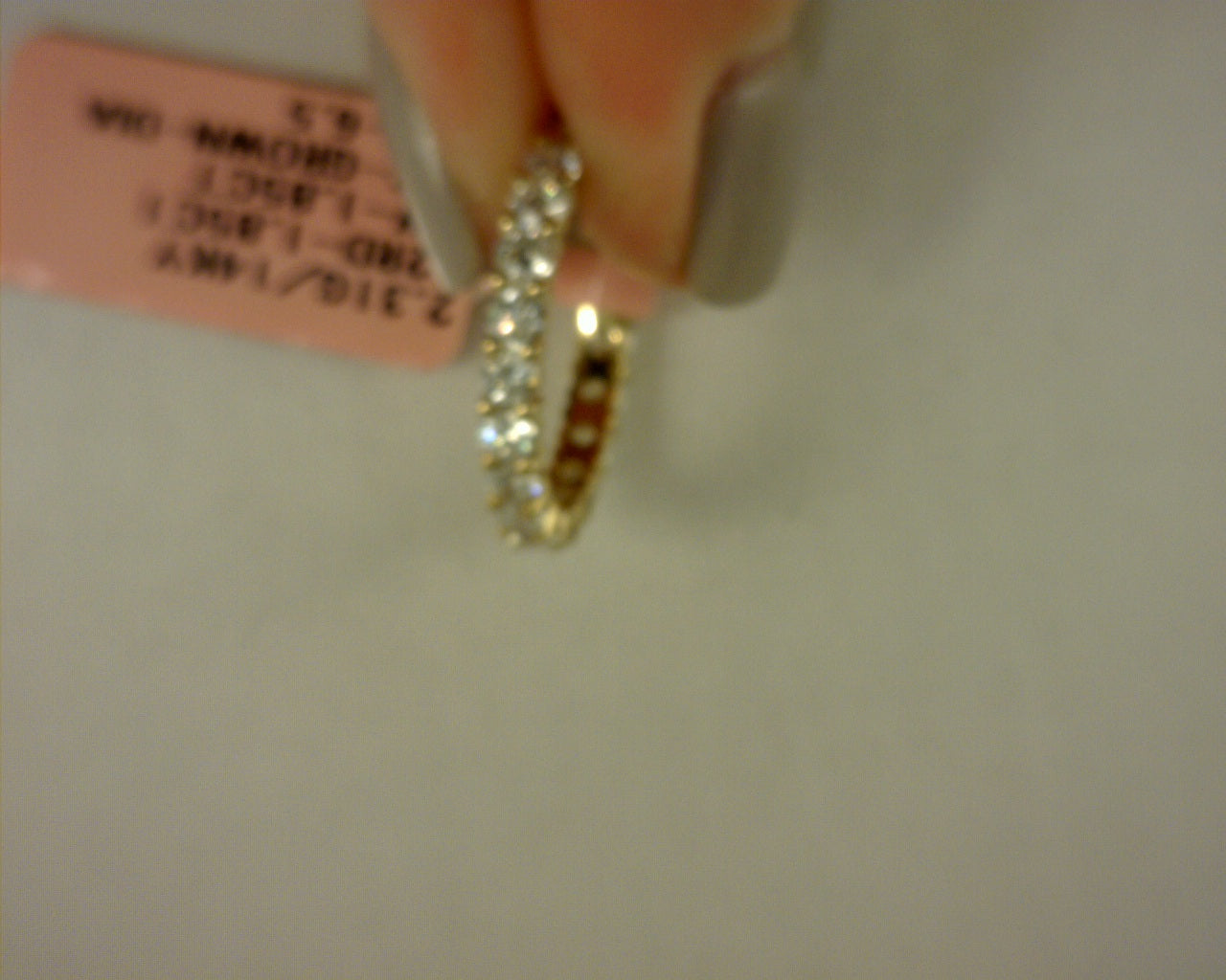 LAB grown 1.85tcw 14 k yellow gold eternity band  sz6.5
