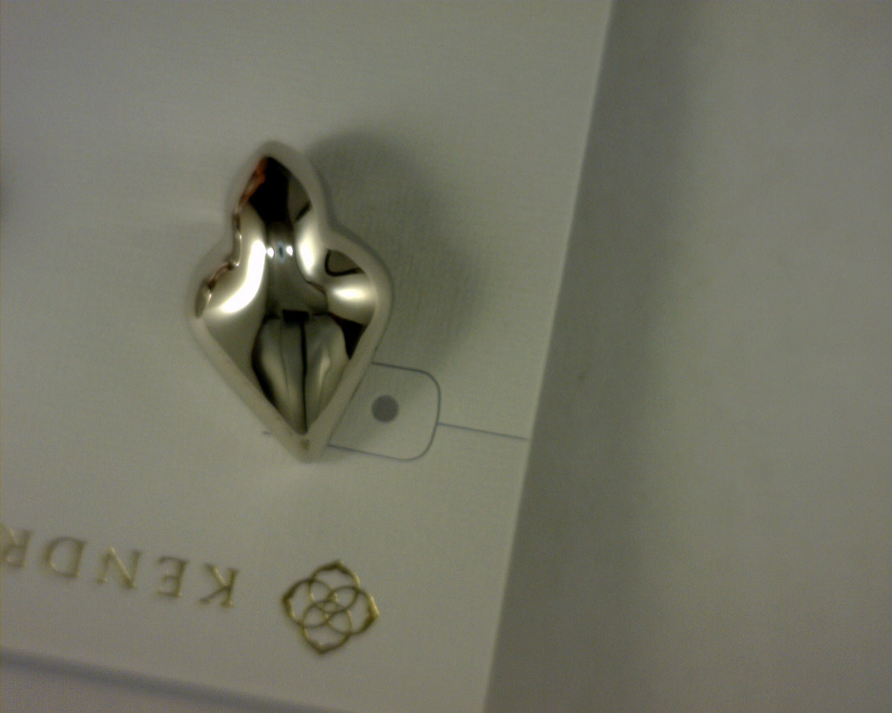 adeline metal stud ear rhodium metal